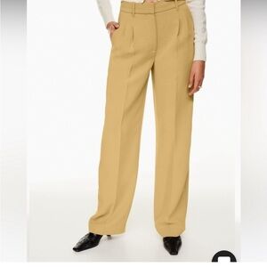 NWOT Aritzia Wilfred The Effortless Pant Tall Size 12 Inseam 33in Sandy Beige